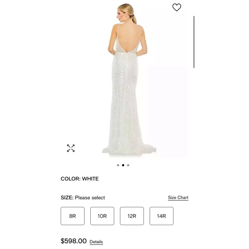 Mac Duggal White Sequin Gown - Picture 3 of 11